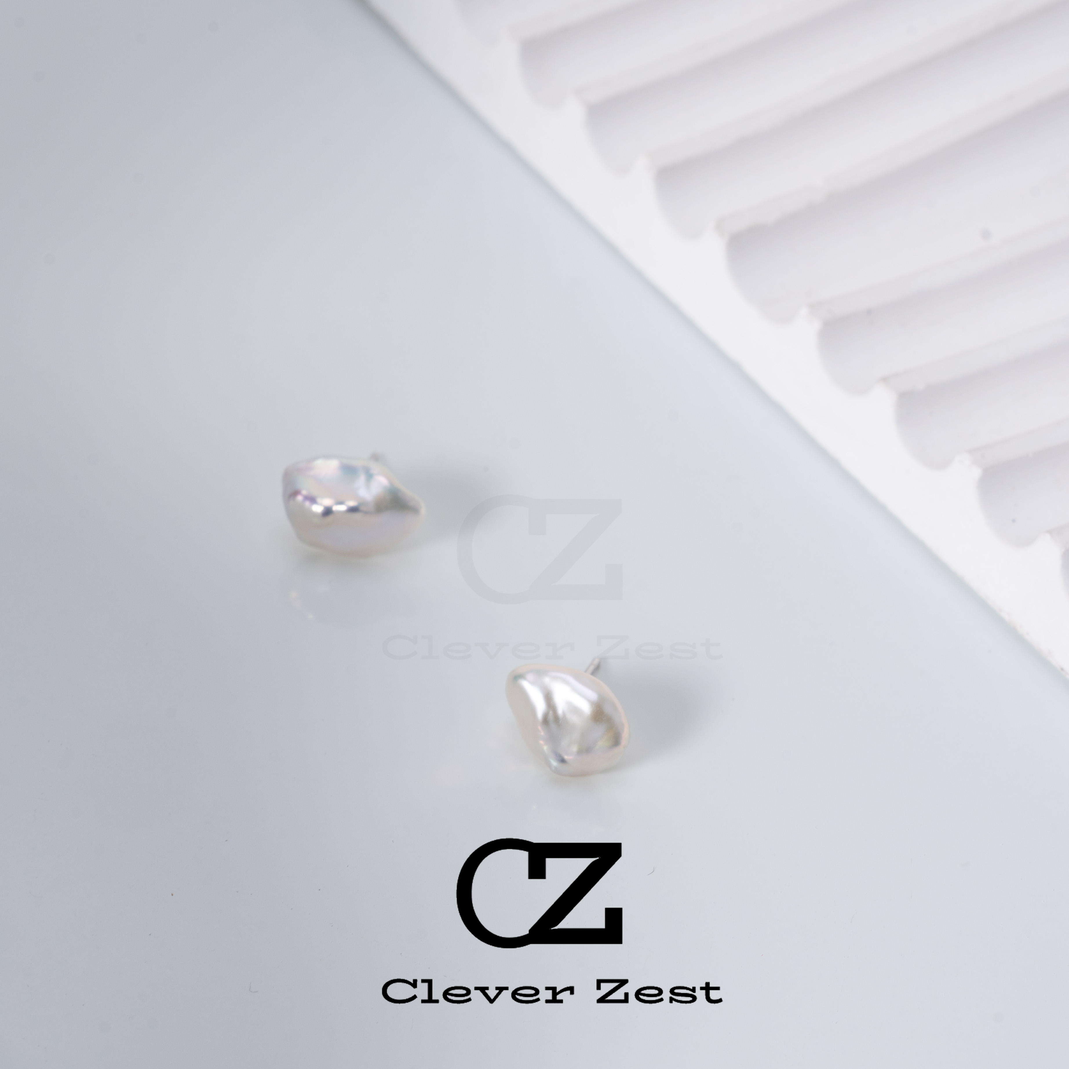 Natural freshwater pearl without nucleus pearl S925 silver freshwater keshi pearl earrings irregular personality unique ladies gift