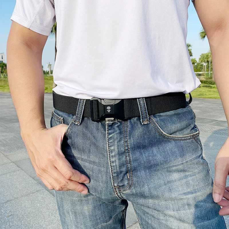 VATLTY New Mens Elastic Belt Metal Buckle Quick Release Soft Casual Belt Polyester Tactical Outdoor Stretch Belt Male Waistband W250717