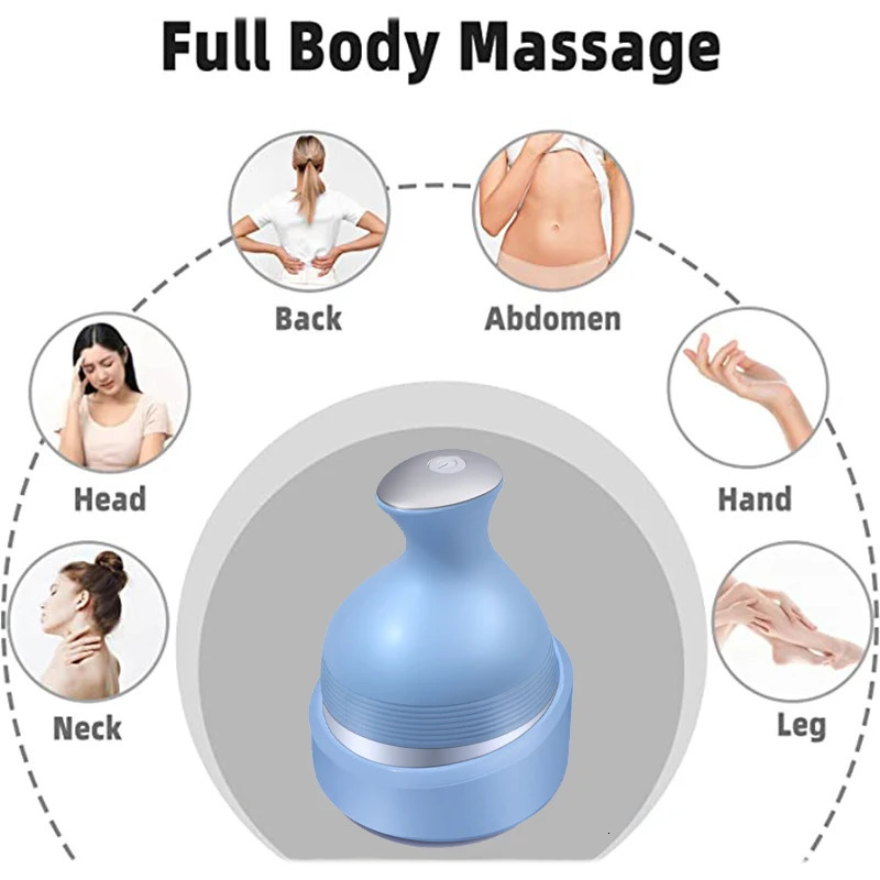 Wireless Waterproof Electric Scalp Massager for Deep Cleansing USB Charging Detachable Cleaning Blue and White Color 250716