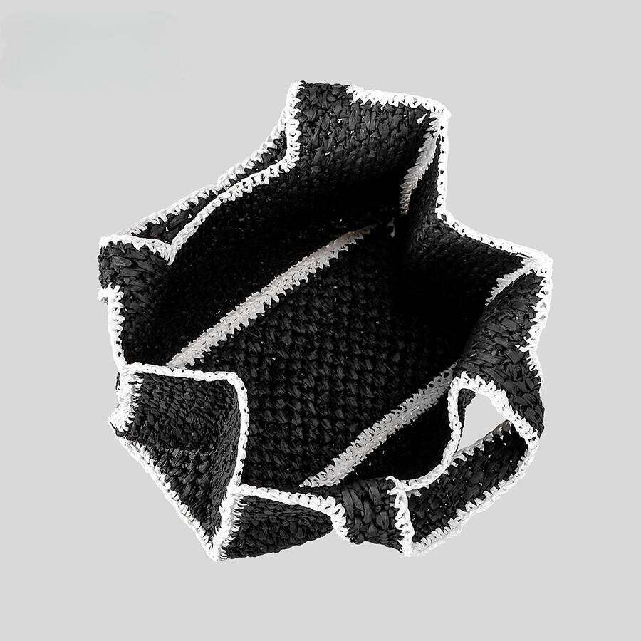 Fashion Hollow Out Straw Women Shoulder Bags Designer Letters Weave Lady Handbag Casual Handmade Summer Beach Large Tote Bag