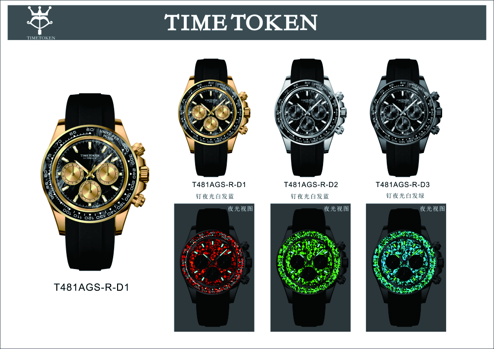 TIME TOKEN2025 New Carbon fibre 40MM Automatic Mechanical Wristwatches Automatic Sapphire Super Luminous Watch See-Through Back