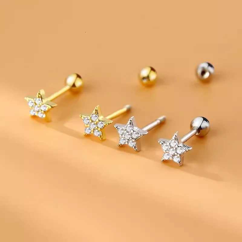 Tragus Piercing Womens Hoop Earrings With Chain Helix Star Butterfly Crown Zircon Ear Rook Daith Sung Body Jewelry Gift CC084 y250715