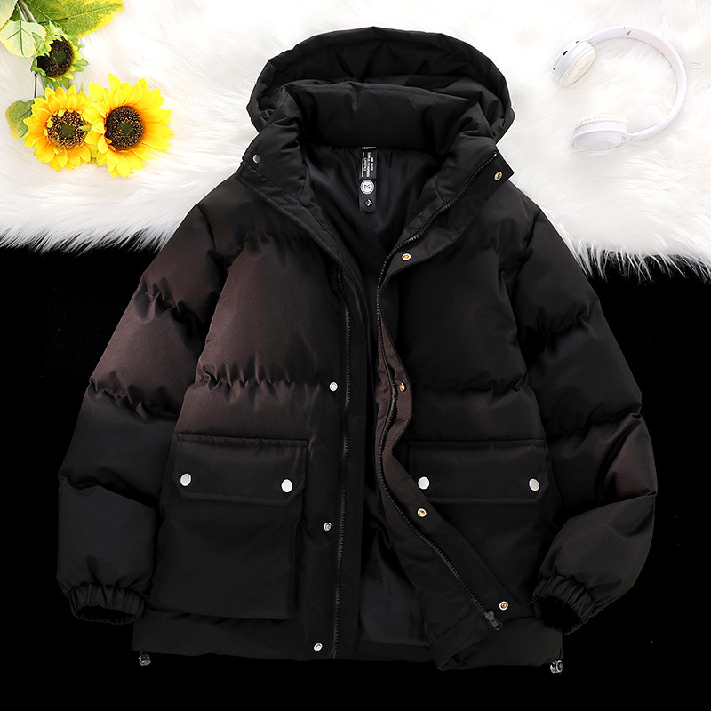 Designer Free Shipping Hooded cotton coat thickened warm cotton versatile cotton jacket for youth casual jacket for men in winter