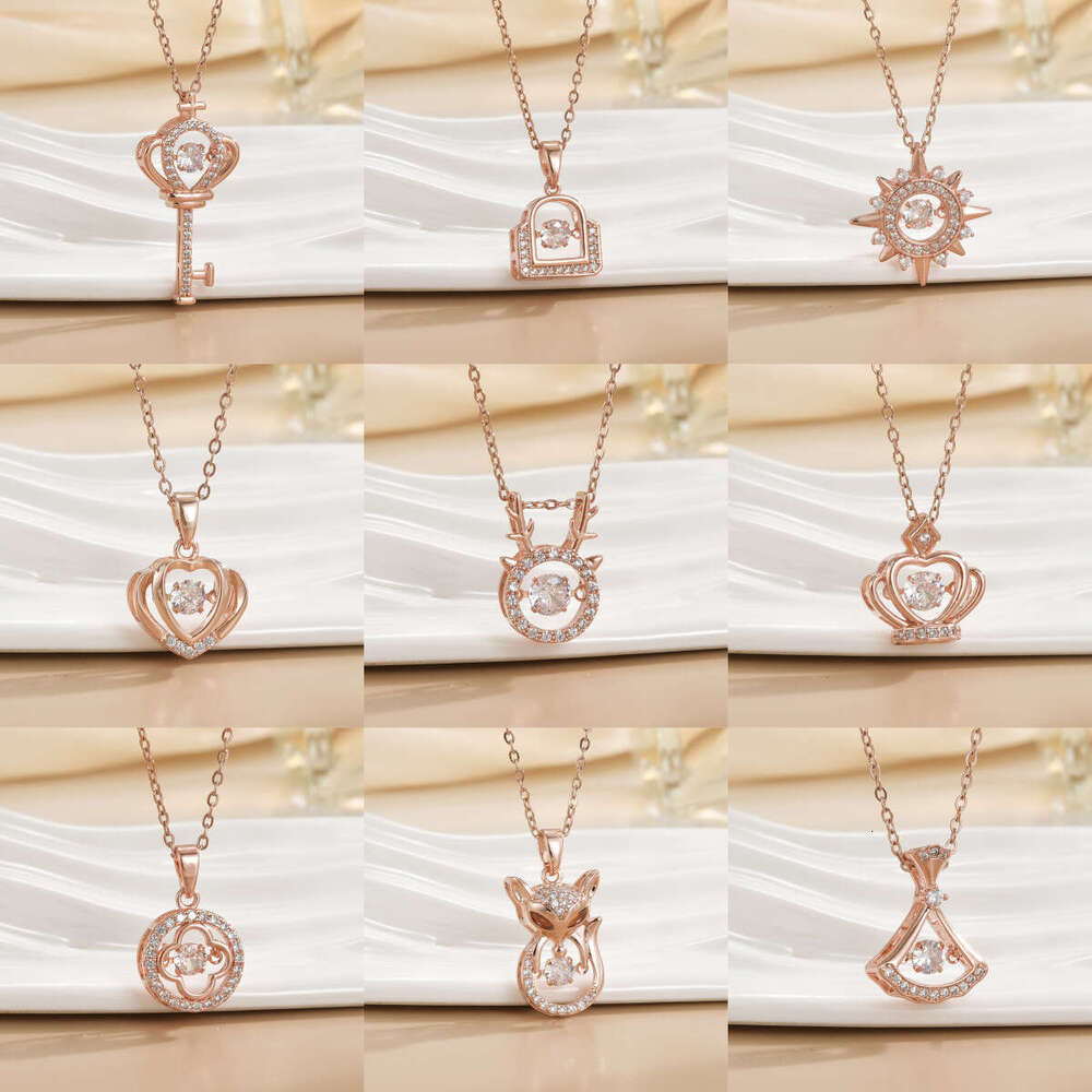 Titanium Steel Non-Fading Smart Necklace For Women, Elegant And Simple Lucky Clover Collarbone Chain, Unique Design Sense Neck Chain Jewelry 0F3