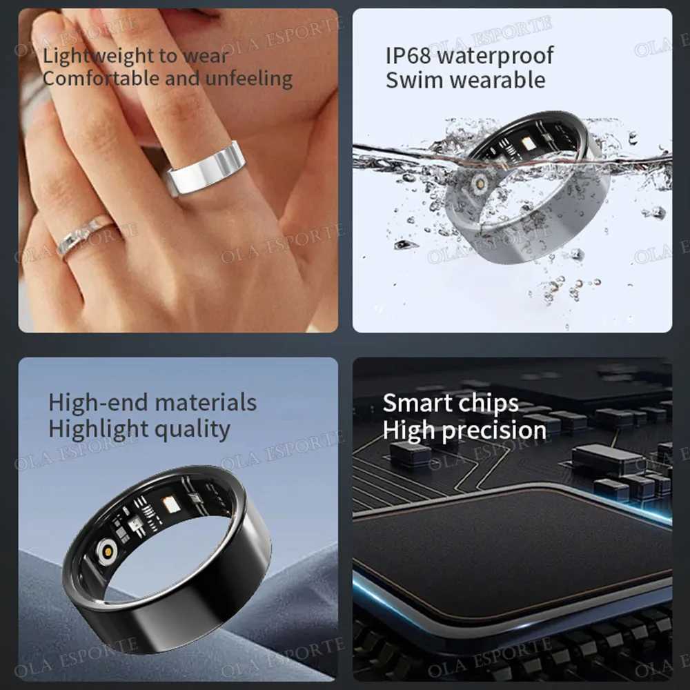 2025 Smart Ring with Charging Case for Men Women Battery Life 10 Days Health Monitor 5ATM Waterproof Multiple Sports Modes W250717