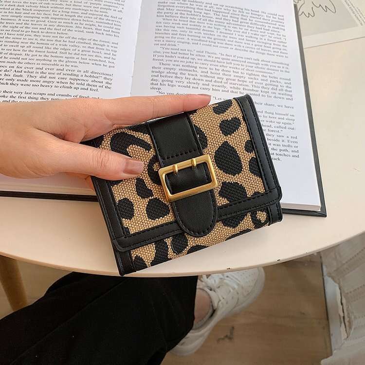 for Women New Leopard Print 70% off Short Wallet Fashionable Texture Long Women's Card Holder