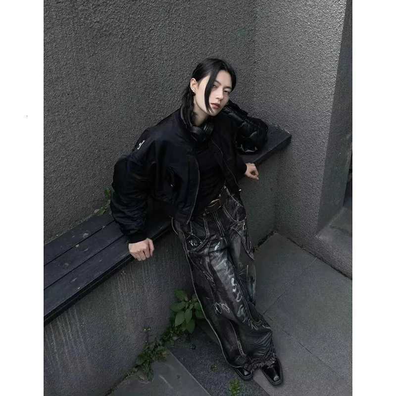 Womens Black Gothic Jeans Harajuku Y2k 90s Aesthetic Baggy Denim Trousers Korean Punk Jean Pants Vintage 2000s Trashy Clothes R250716