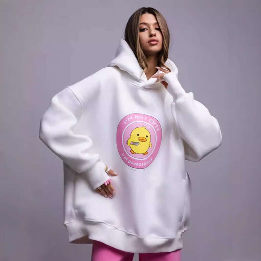 Autumn Winter New Women's Loose Fit Hoodie Sweatshirt With Print B5