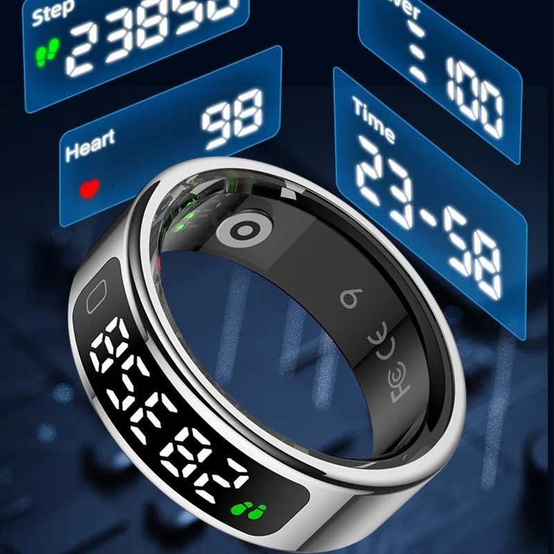 11C Smart Ring Men Women Display Screen Gesture Swipe Video Smart Ring Waterproof Heart Rate Sleep Monitor Ring for Android IOS W250717