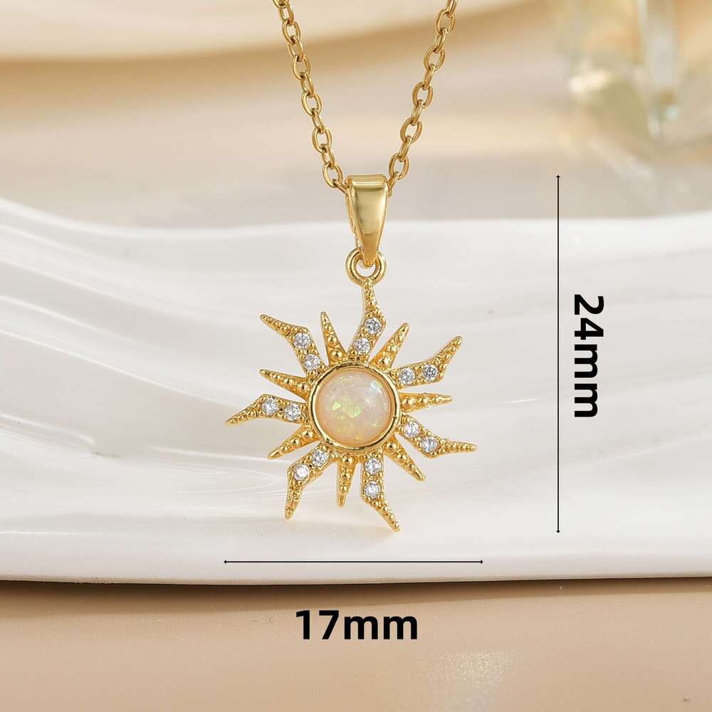 New Niche Design Minimalist Suower Pendant Women's Collarbone Chain Titanium Steel Jewelry 305