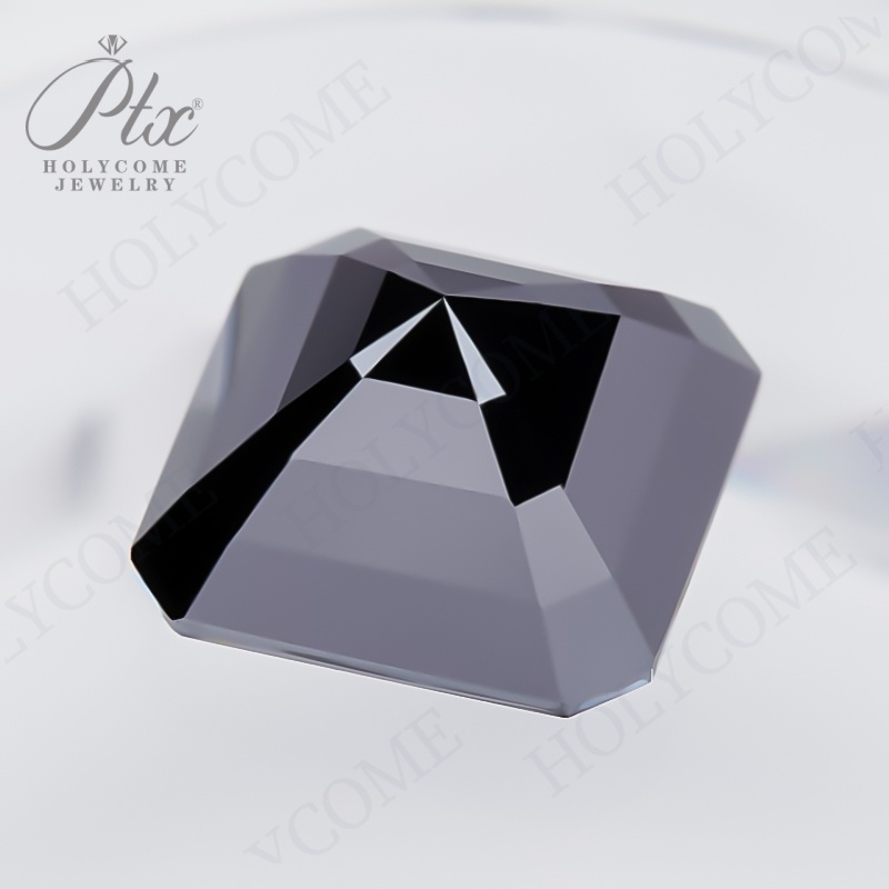 Wholesale Price Asscher Cut Moissanite Diamonds VVS Colour Black Brilliant Cut Loose Gemstone 1ct-5ct for Jewelry Making with GRA Certificated