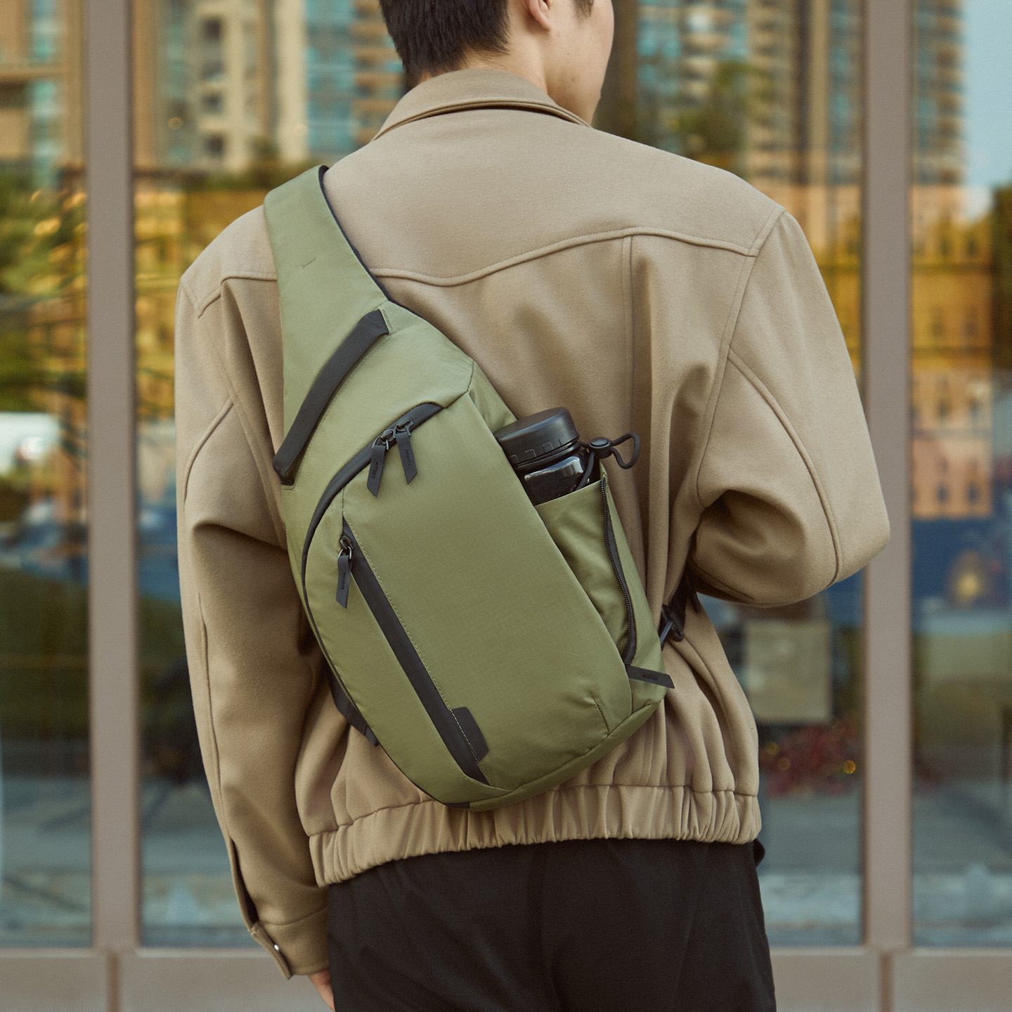 Crossbody bag men's outdoor trendy chest bag waist bag sports shoulder bag men's small shoulder bag