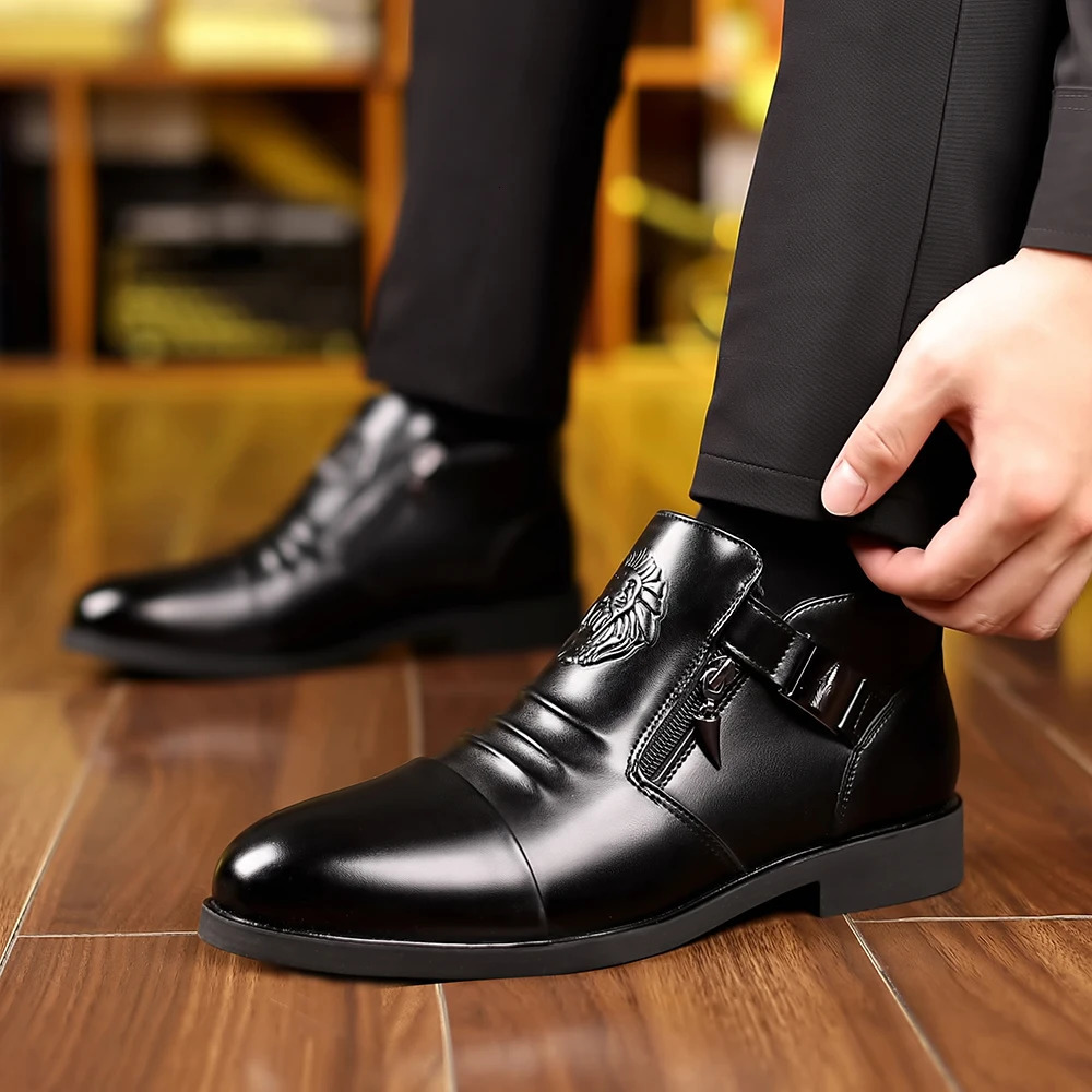 Mioeert Lightweight Casual Chukka Ankle Boots Dress For Men Slip On Fashion Dress Shoes For Men 250717