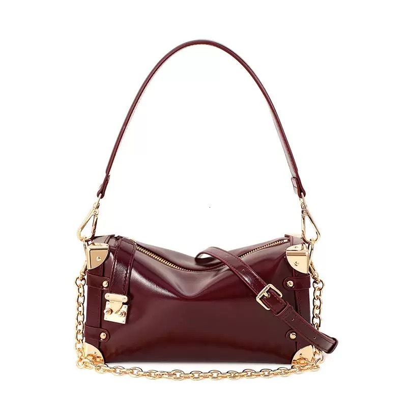 Women's New Niche Crossbody Shoulder Small Bag Free shipping designer luxury High-End Retro Chain Underarm Soft Leather Box Bag Leisure Makeup ha