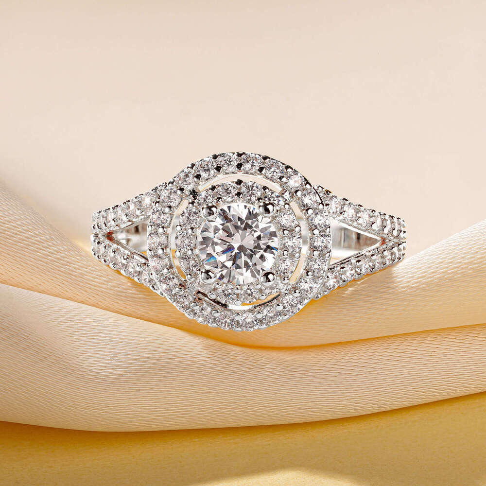 0.5 fashion Simulated Moissanite Starry Sky INS Style Light Luxury High-End Zircon Ring New Model 17C