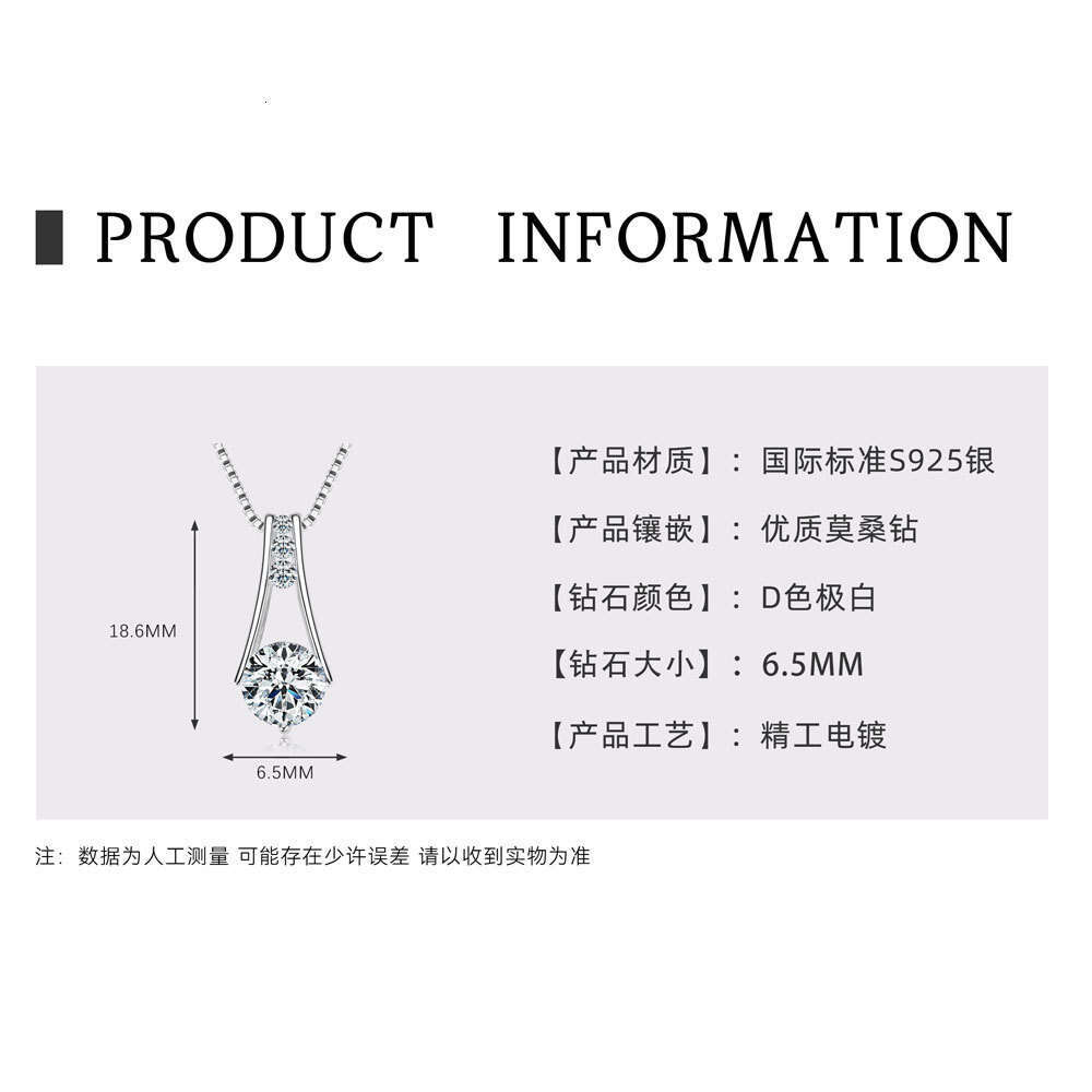 3 fashion Hearts Eight Arrows Moissanite Pendant For Women New Pure Sier Simple Necklace 8E2