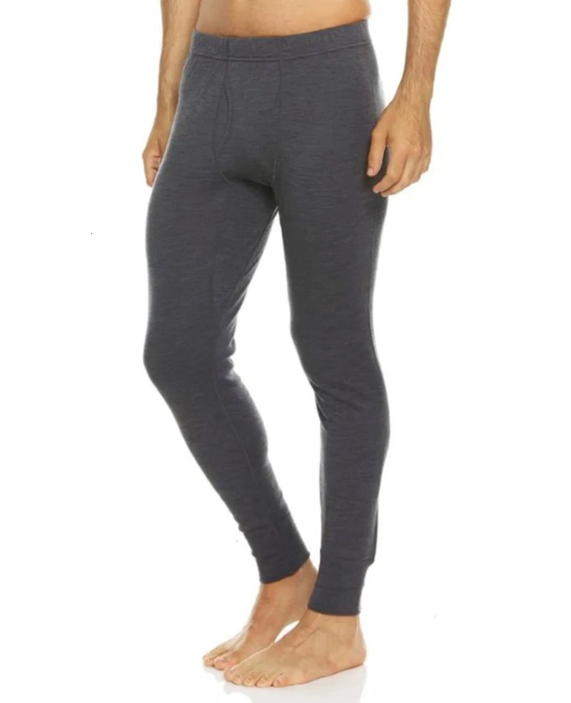 100% Merino Wool Base Layer Bottoms Pants Men Merino Wool Thermal Underwear Long Johns Merino Men Wool Warm Baselayer Bottom 250715