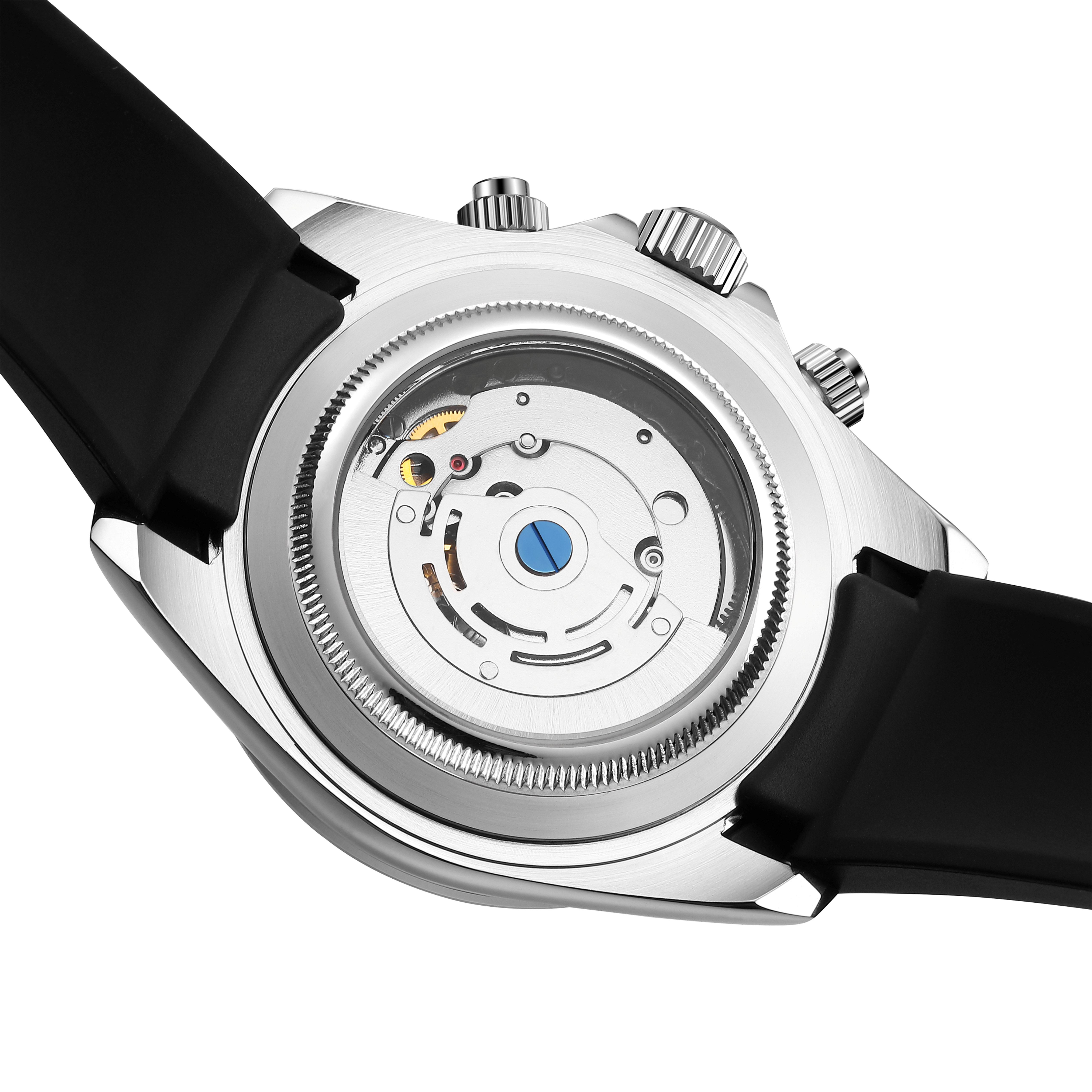 TIME TOKEN2025 New Carbon fibre 40MM Automatic Mechanical Wristwatches Automatic Sapphire Super Luminous Watch See-Through Back