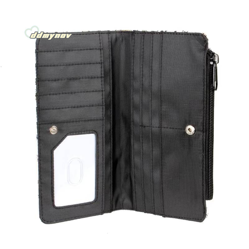 Cute Cartoon Print Long Wallet, Casual PU Leather Coin Purse, Womens Stylish Card Holder Organizer ddmynov
