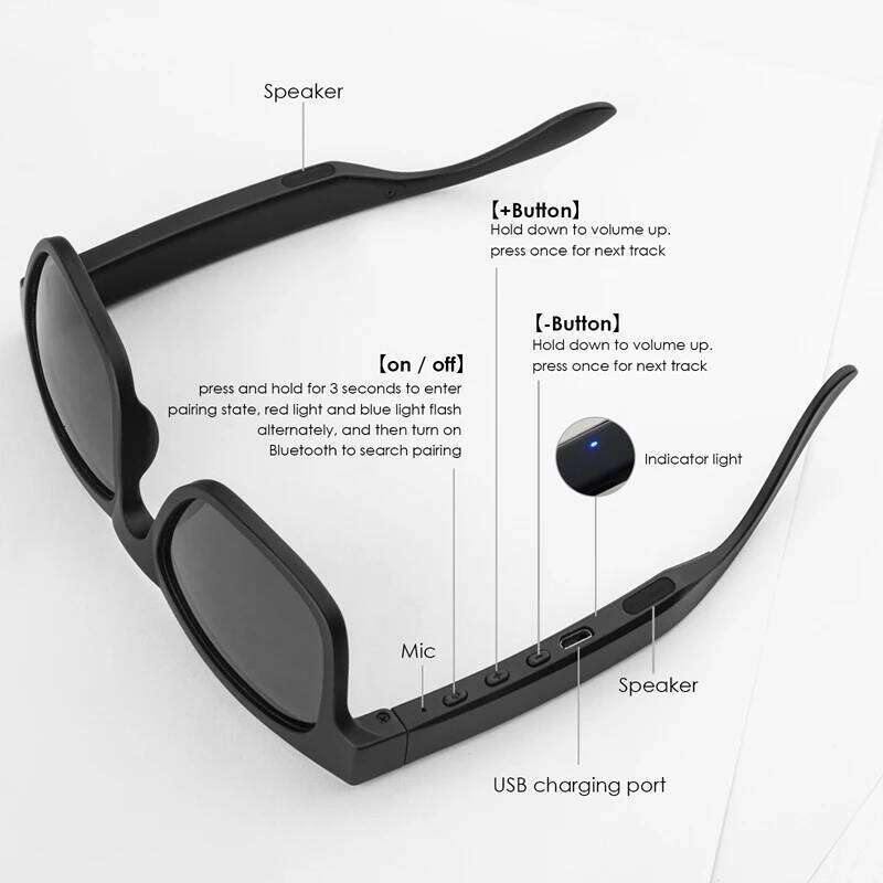 AI Translation Smart Glasses Bluetooth Call Headphones UV Protective Lenses Connected Bezel Outdoor Sports Sunglasses 2025
