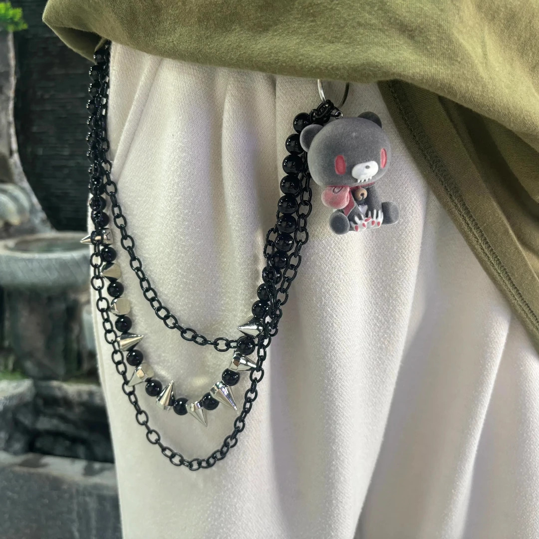 Punk Style Jeans Chain Gloomy bear Colorful Acrylic Star Accessory Hip-Hop Rock Waist Chain for Stylish Streetwear 250716