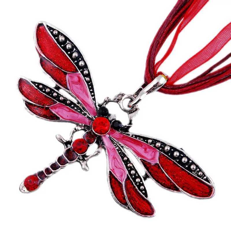 SUMENG New ParagraphWomen Crystal Dragonfly Ribbon Casual Pendant Necklace For Women Jewelry 2024 Gifts XJ250717