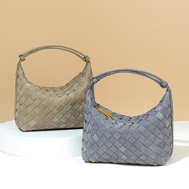 Designer Woven Bag for Women Fashion Pu Leather Single-shoulder Underarm Bag Handbag