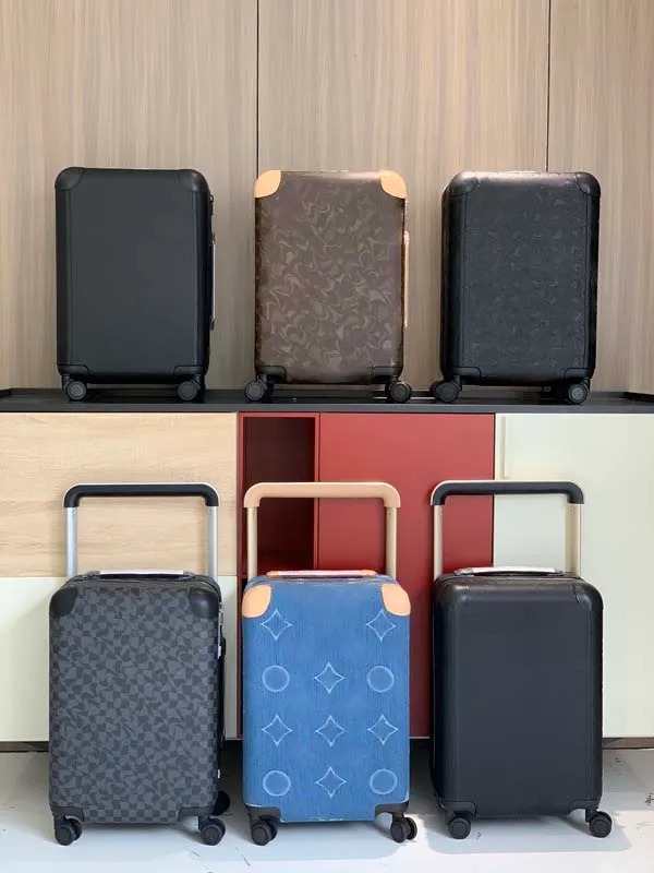 designer rolling luggage suitcase luxury luggage travel bag suitcases valise trolley case leather bag corner compact double pulley carry on