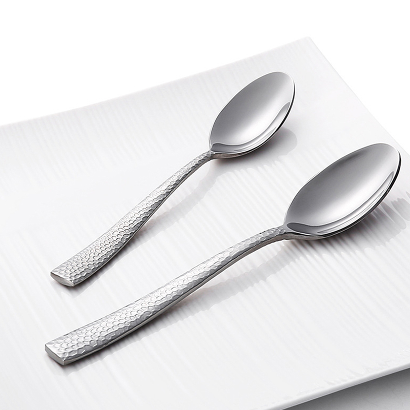 New 430 stainless steel spoons, knives and forks, fish-scale Western tableware set