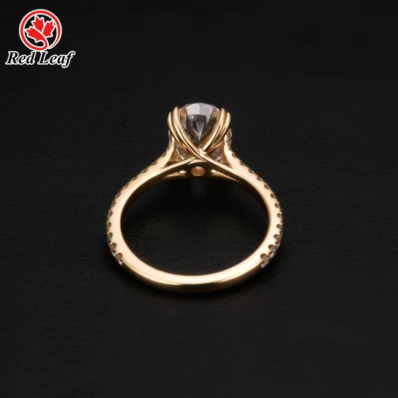 Custom 14K 18K White Yellow Gold Lab Diamond Ring 1CT 2CT 3CT IGI Certified DEF CVD HPHT Oval Lab Grown Diamond Engagement Ring