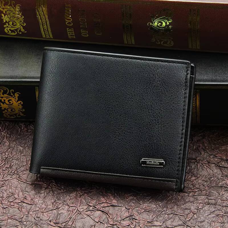 Mens Money Bag Solid Color Leather Large-capacity Fashion Retro Business Wallet Vintage Male Walltes Purse ddmynov