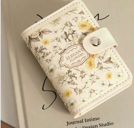 2024 New Flower Women's Oil Painting Multi slot Bank Certificate Bag Large Capacity Card Pack #6 ddmykukumalu
