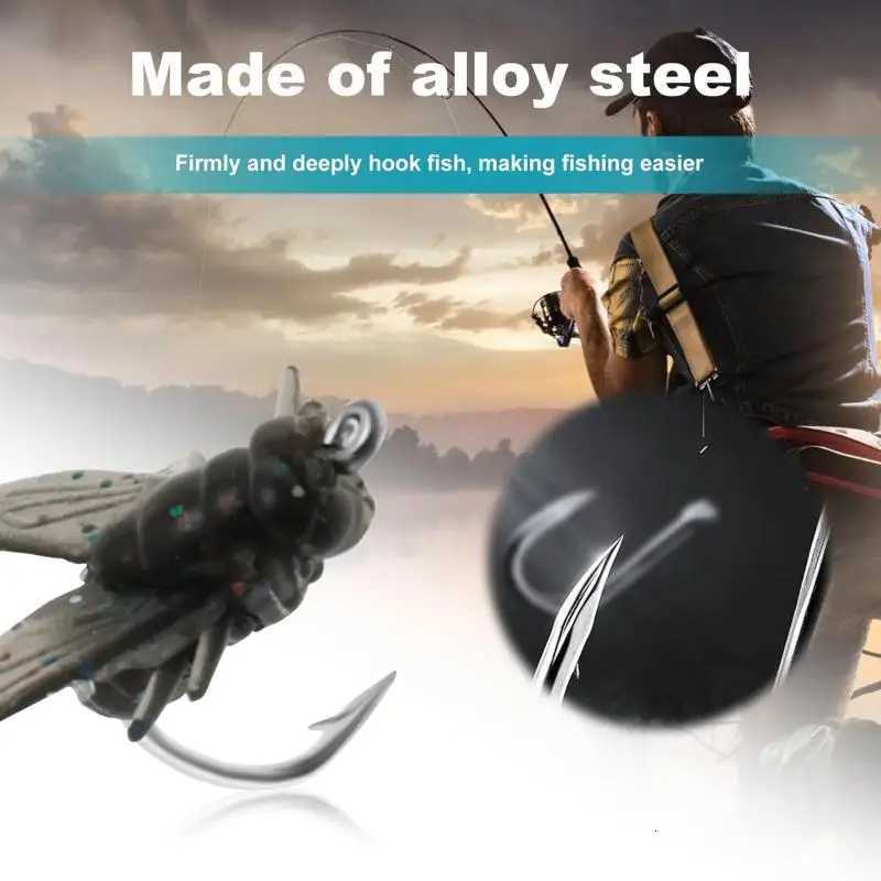 New 50-10PCS Mini Bionic Fly Fishing Bait Fly Hook Soft Bait Add Fish Attractant Fishing Gear For Salmon Trout 10/16/20mm 2025 Z250717