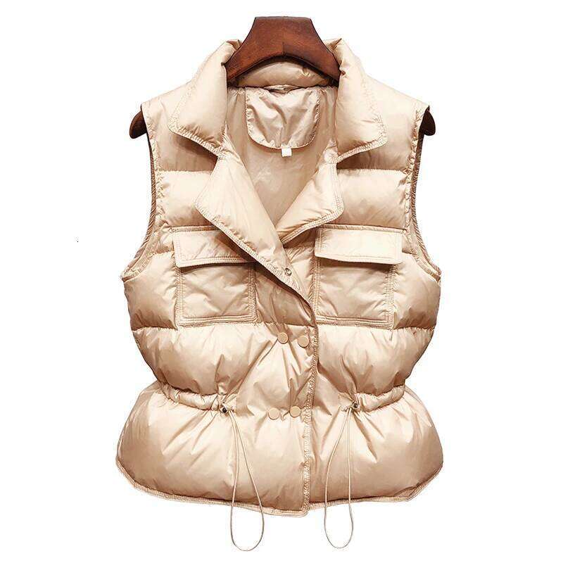2025 New Ultra Light Women Short Vest Windproof Lightweight Warm Waistcoat Female White Duck Down Coat Sleeveless MDNG