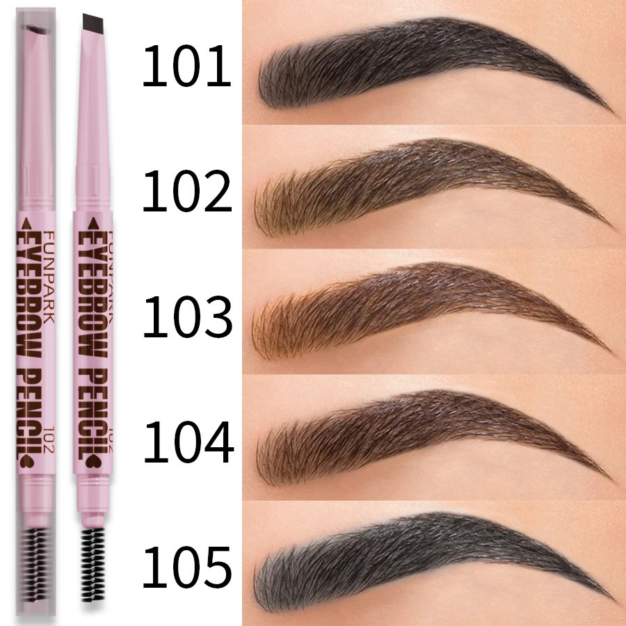 2 in 1 Professional Eyebrow Pencil Eye Makeup for Women 5 Colors Waterproof Long Lasting Eyebrow Brush Eye Brow Pen Cosmetic Gif 250712