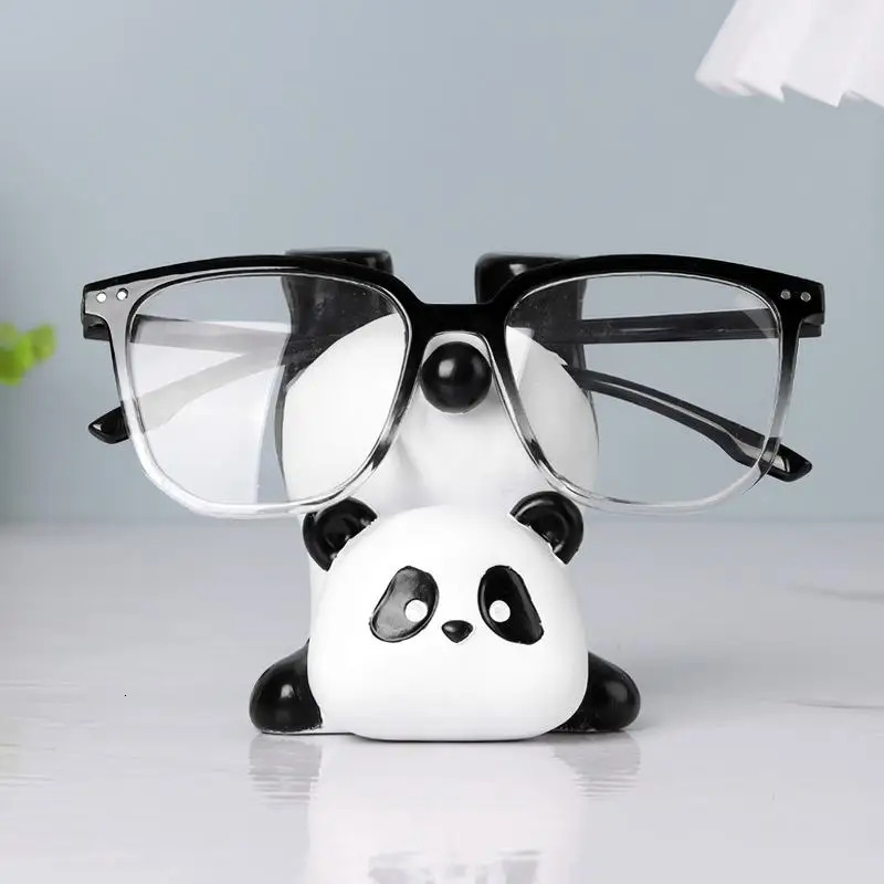 Animal Glasses Holder Resin Panda Shape Eyeglass Holder Funny Decorative Eyeglasses Organizer Display Stand for Nightstand Desk 250716