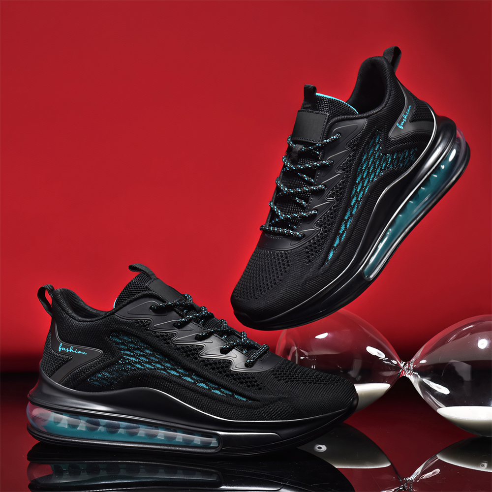 HW-6935 2025 new fashionable men's shoes, mesh breathable sports shoes, casual shoes, air cushion shock-absorbing height increasing running shoes