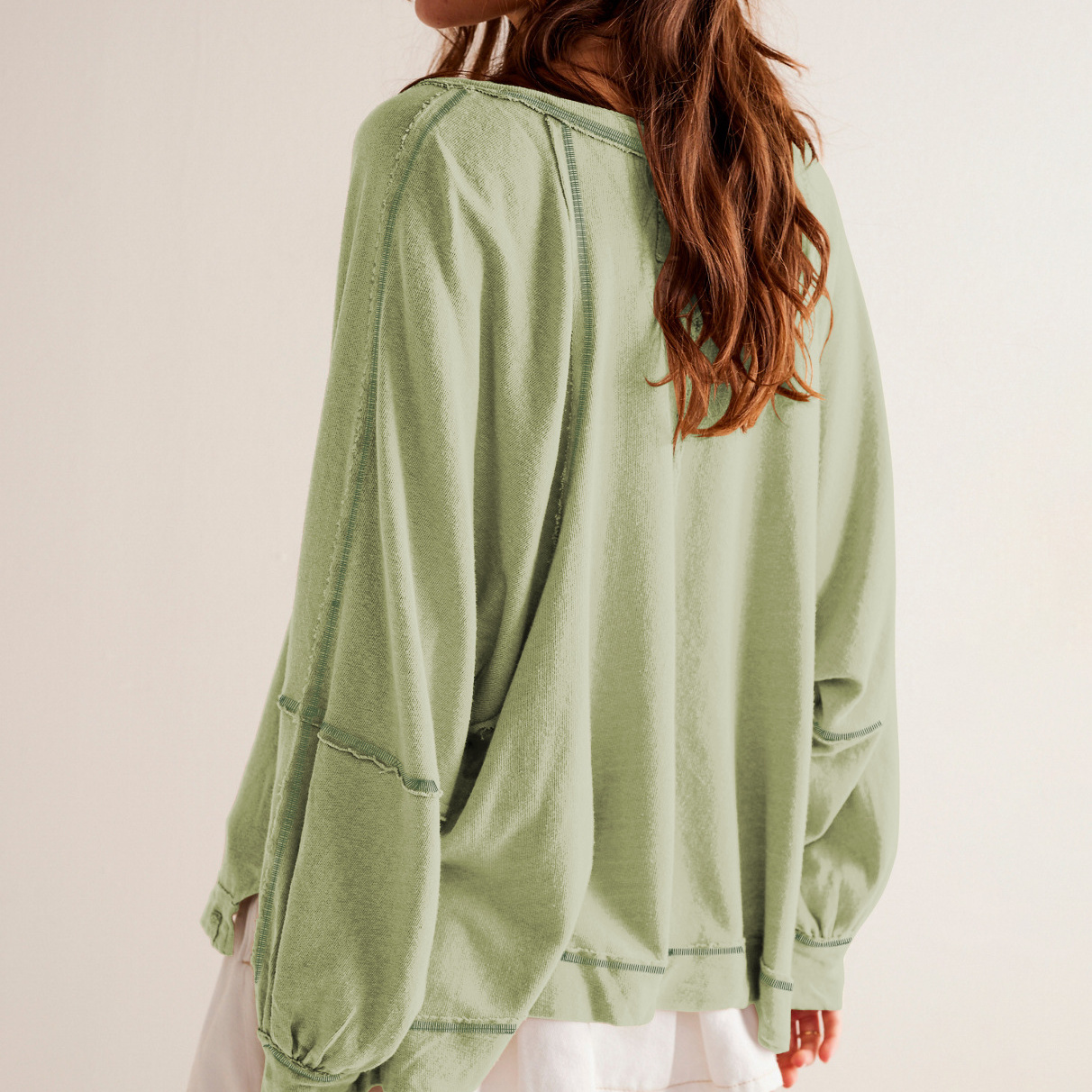 Free shipping designer hoodie for women Personalized European high end decorative line design top V neck American sweatshirt