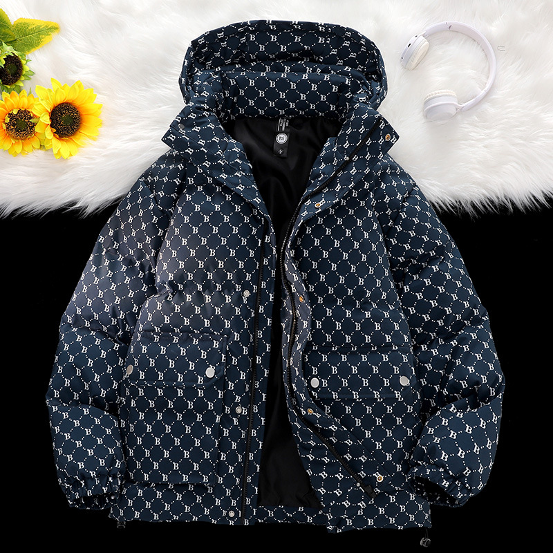 Designer Free Shipping Hooded cotton coat thickened warm cotton versatile cotton jacket for youth casual jacket for men in winter