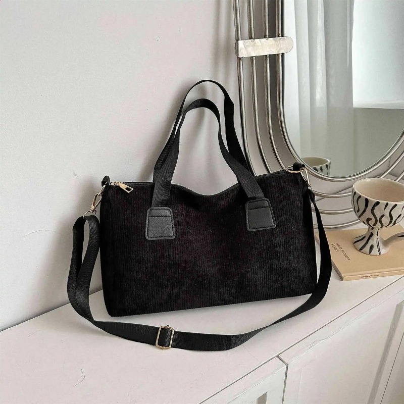 Durable Corduroy Duffle Tote Ideal Crossbody Bag for Womens Outdoor Ventures