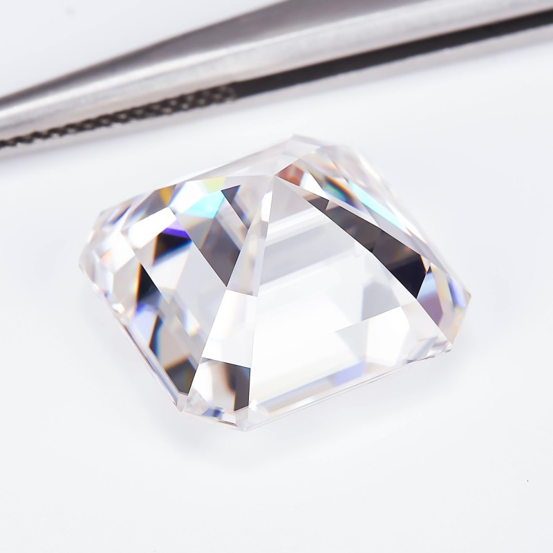 Wholesale Asscher Cut Loose Moissanite 3*3mm-12*12mm DEFGH Clarity VVS1 GRA Certification Lab Created Moissanite for Engagement Ring Making
