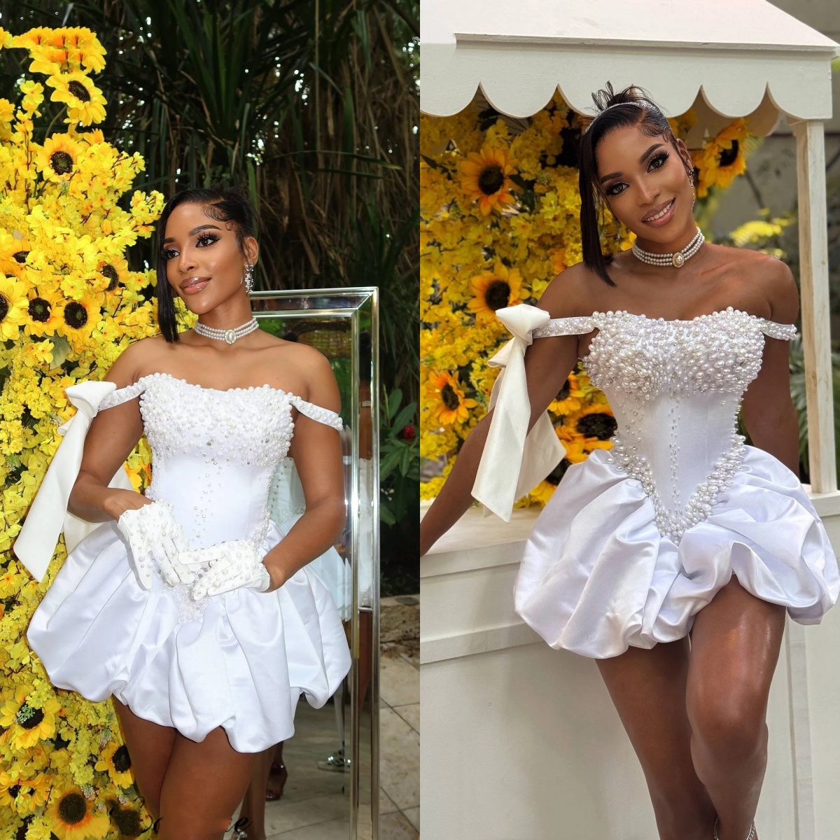 Elegant Mini A Line Women Evening Dresses Spaghetti Straps Sleeveless Gown Pearls Short Dress For Party Custom Made