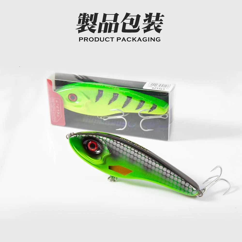Hunthouse Jerkbait Loud Sound Pencil Baits Pike Lure Slow Sinking Artificial WobbLErs Pesca LEUrre Perch LW129 Z250717