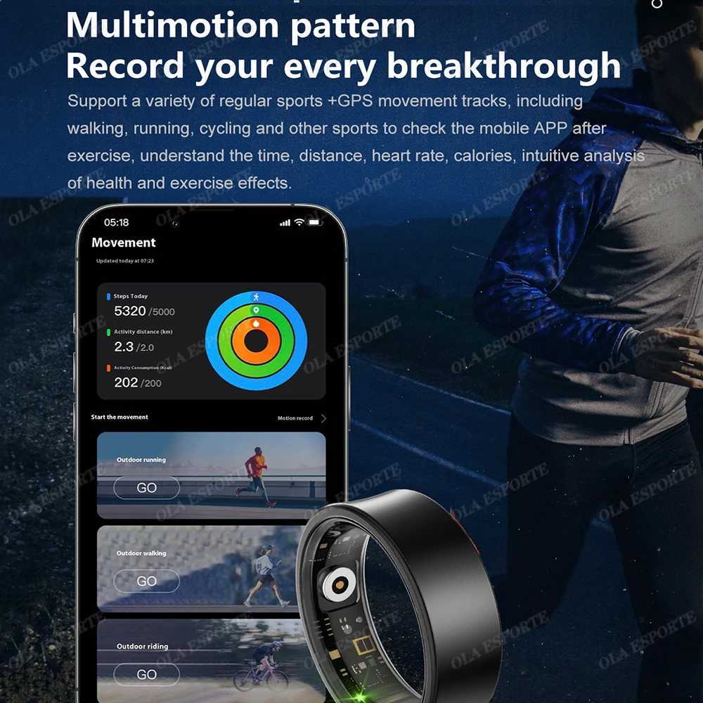 Smart Ring Fitness Tracker 10ATM Waterproof Connected Ring Man Camera Remote Control Electronic Swimming Pool New Smartring 2025 W250717
