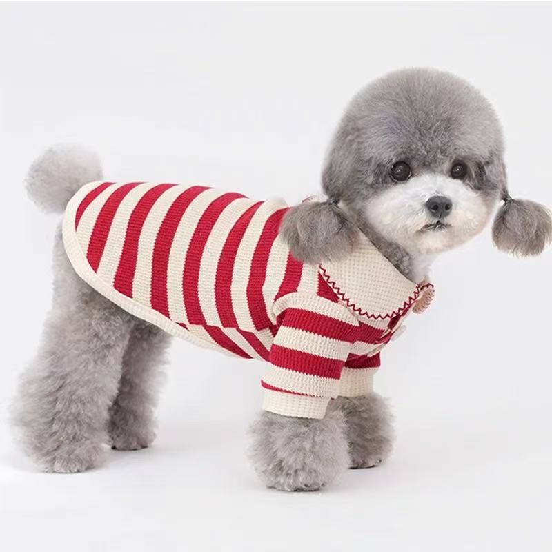T735 Pet dog pajamas Teddy Bichon Schnauzer Pomeranian dog plaid shirt thin Korean style trendy cat pajamas