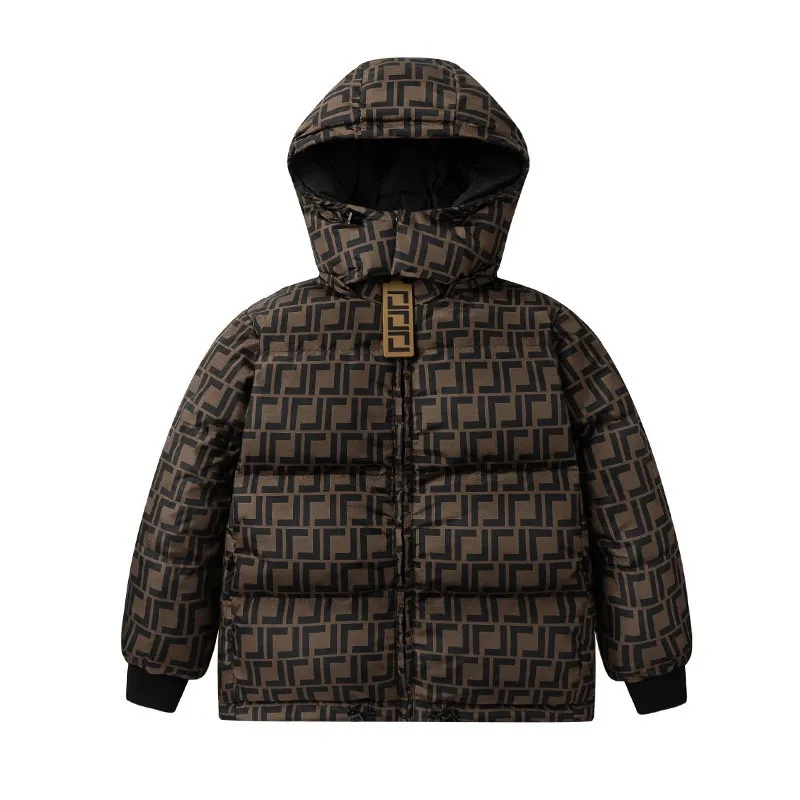 kids clothes hoodies kid down coat jacket hood luxury child hooded coats 100% goose down It can be worn on both front and back sides School uniform outdoor skiing