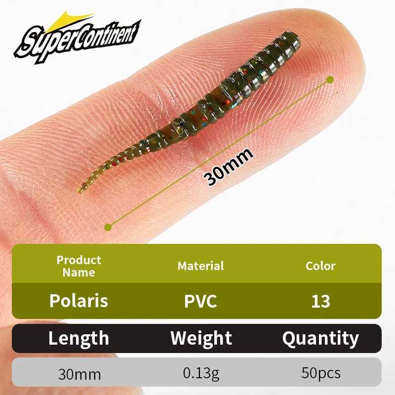 Supercontinent 3cm/50pcs Polaris soft Artificial Bait Predator TackLE Polaris Sinking Lure Pesca Cheap Fishing Z250717