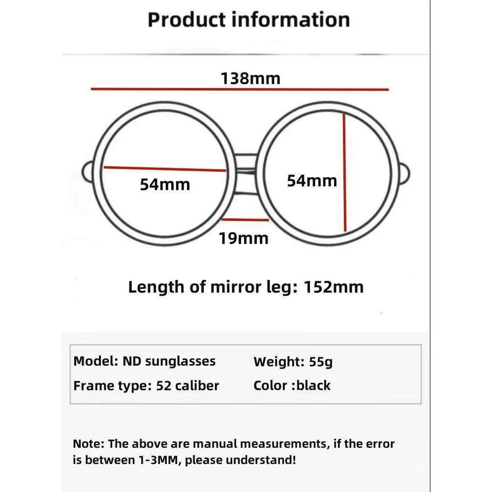 Vintage steampunk adjustable ND Glasses Sunglasses middle-aged classic round crystal sunglasses for men and women locomotive