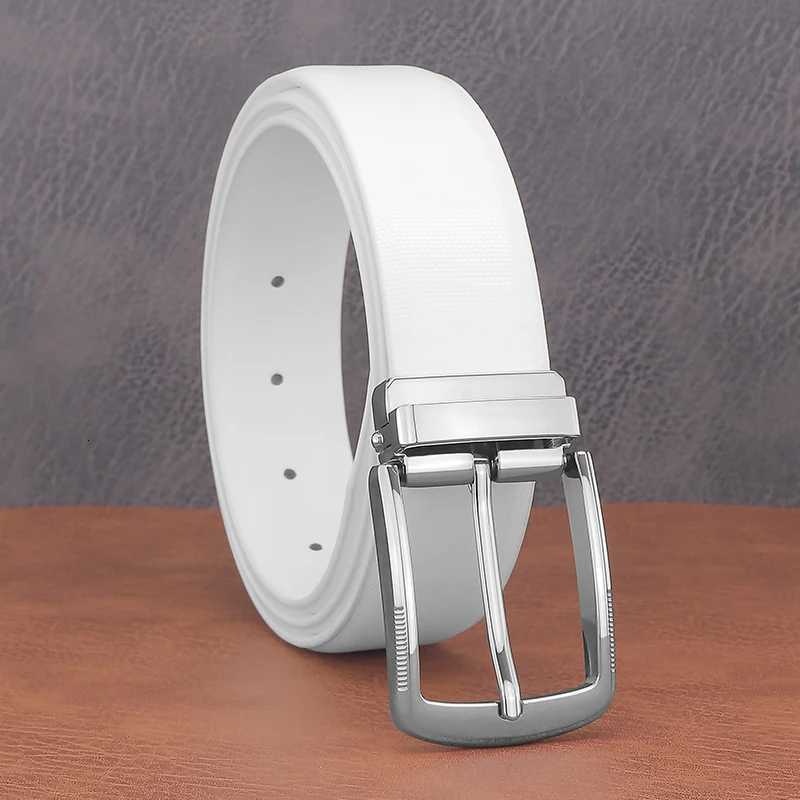 Fashion belts young men pin buckle genuine leather cowhide Waistband high quality white casual jeans ceinture homme B650 W250717