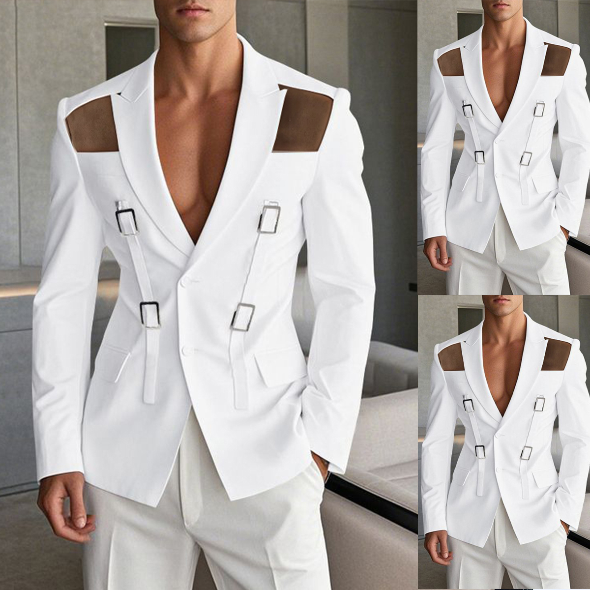 Noble Bespoke Mens Suits Blazer Slim Fit 2 Pcs Jacket Pants Costume Groom Tuxedos Male Clothing Customized